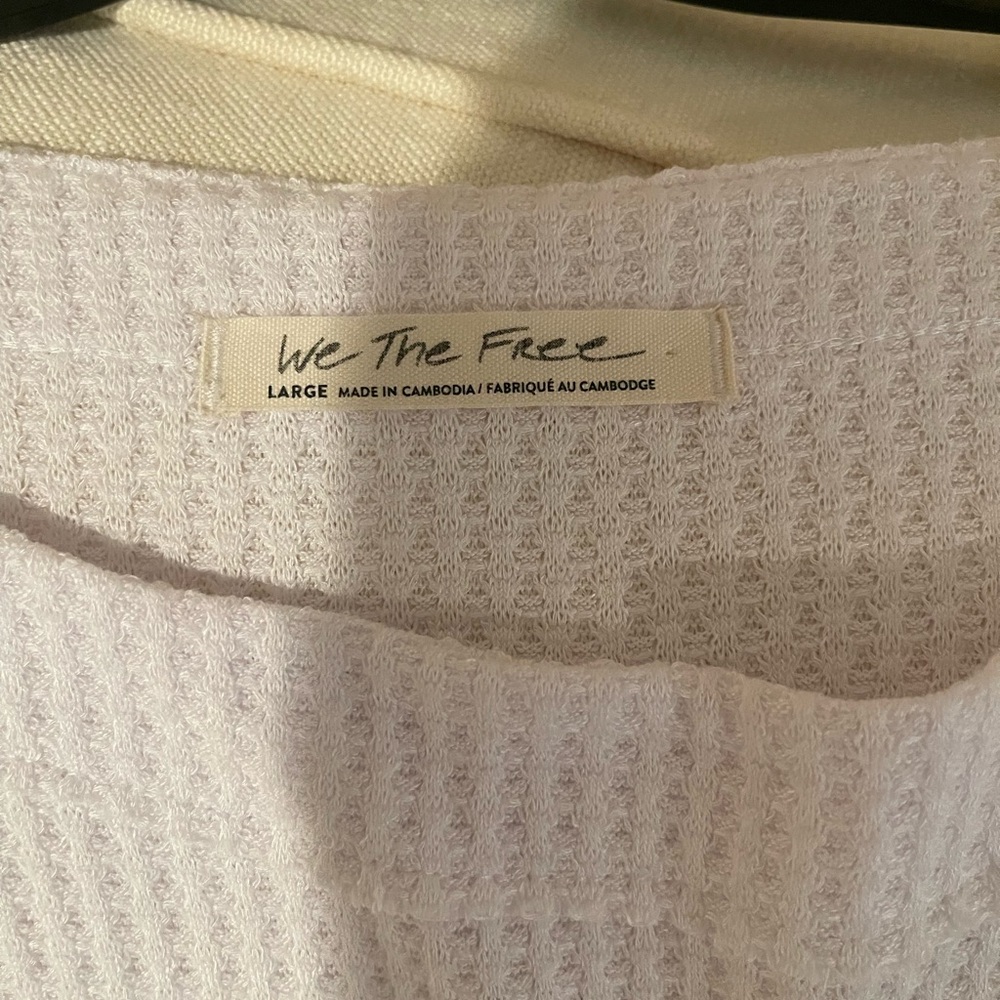 We The Free White Waffle knit Tunic Top